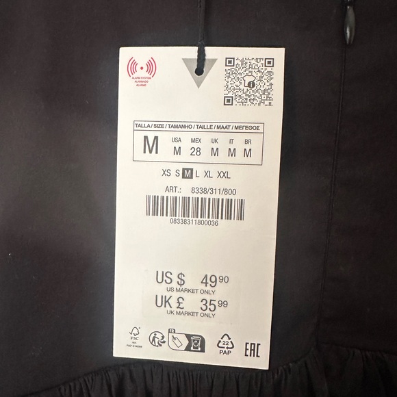 Zara milk maid dress black - Picture 3 of 5